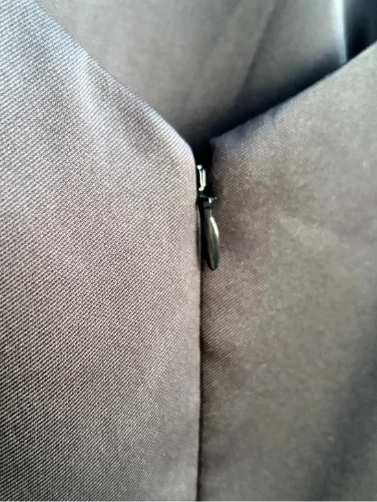 🆕✨ Aidan Mattox Adrianna Papell Black Satin Sheath Dress Midi Size 16 Classic - Picture 10 of 17